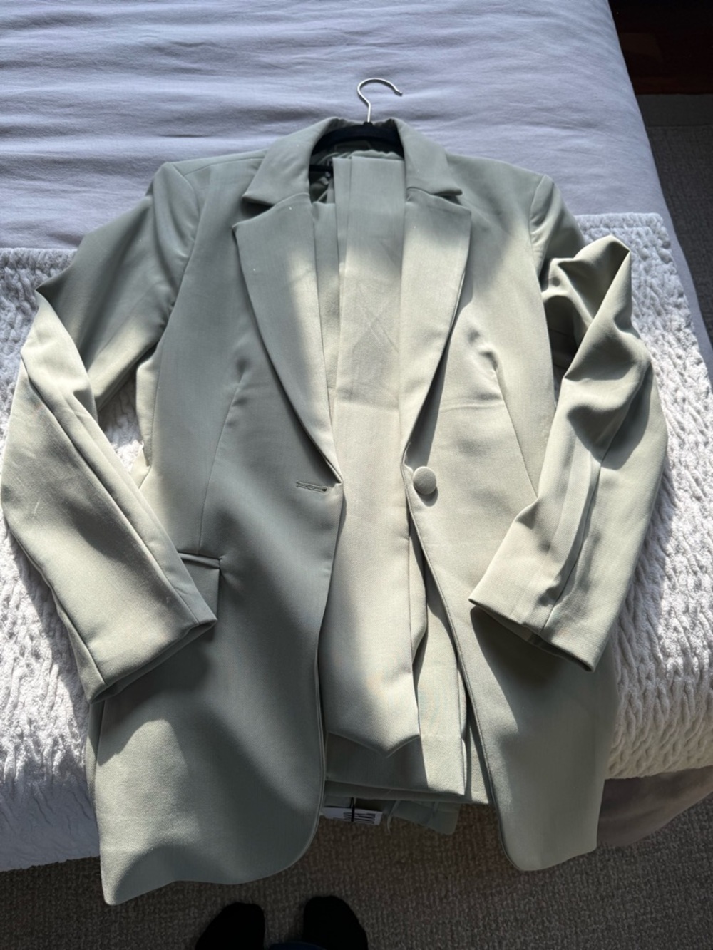 Boa Eucalyptus Light Classic Blazer with Belt & Pant Set